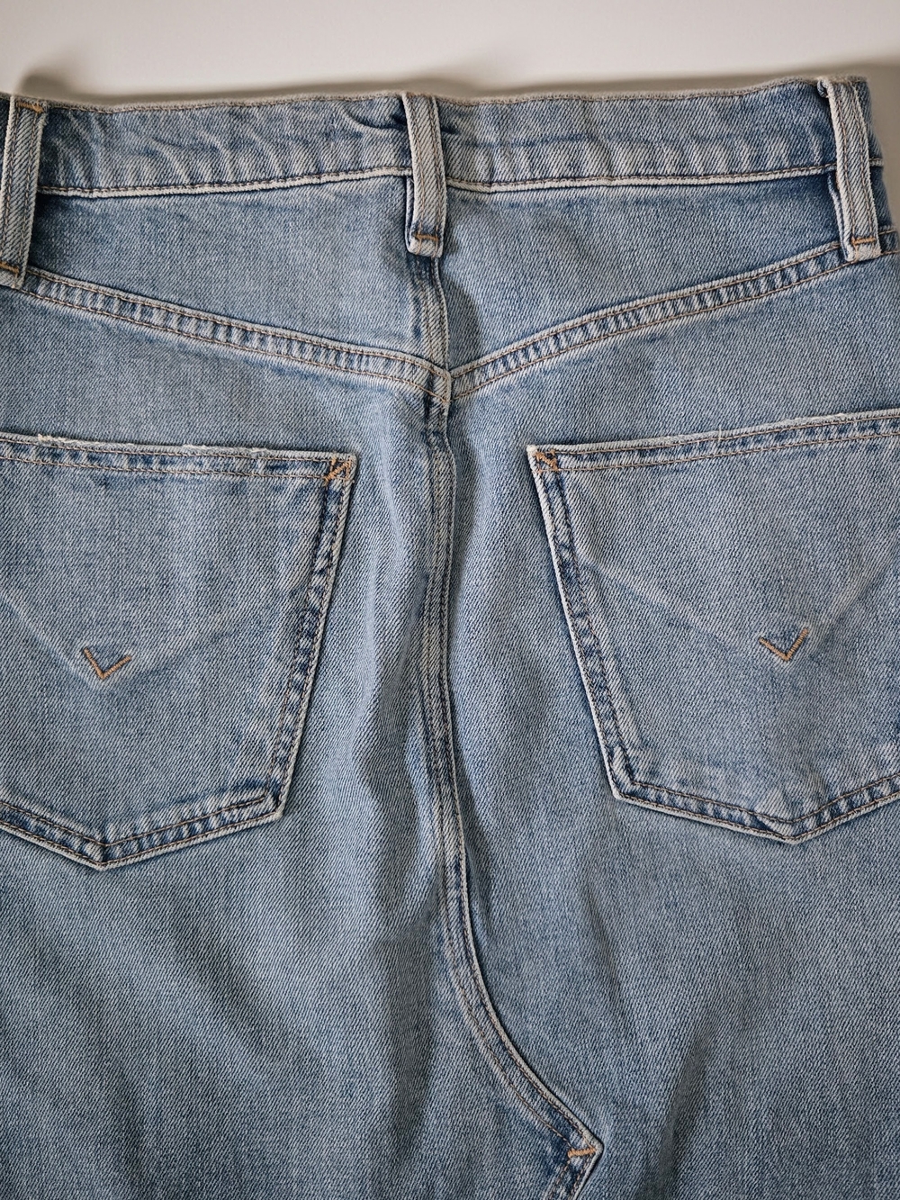 Hudson Reconstructed Denim Maxi Skirt with Front High Slit Womens 26 Waist - Picture 6 of 13